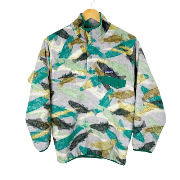 Patagonia Other - Patagonia Synchilla Snap T Trout Tails Fish